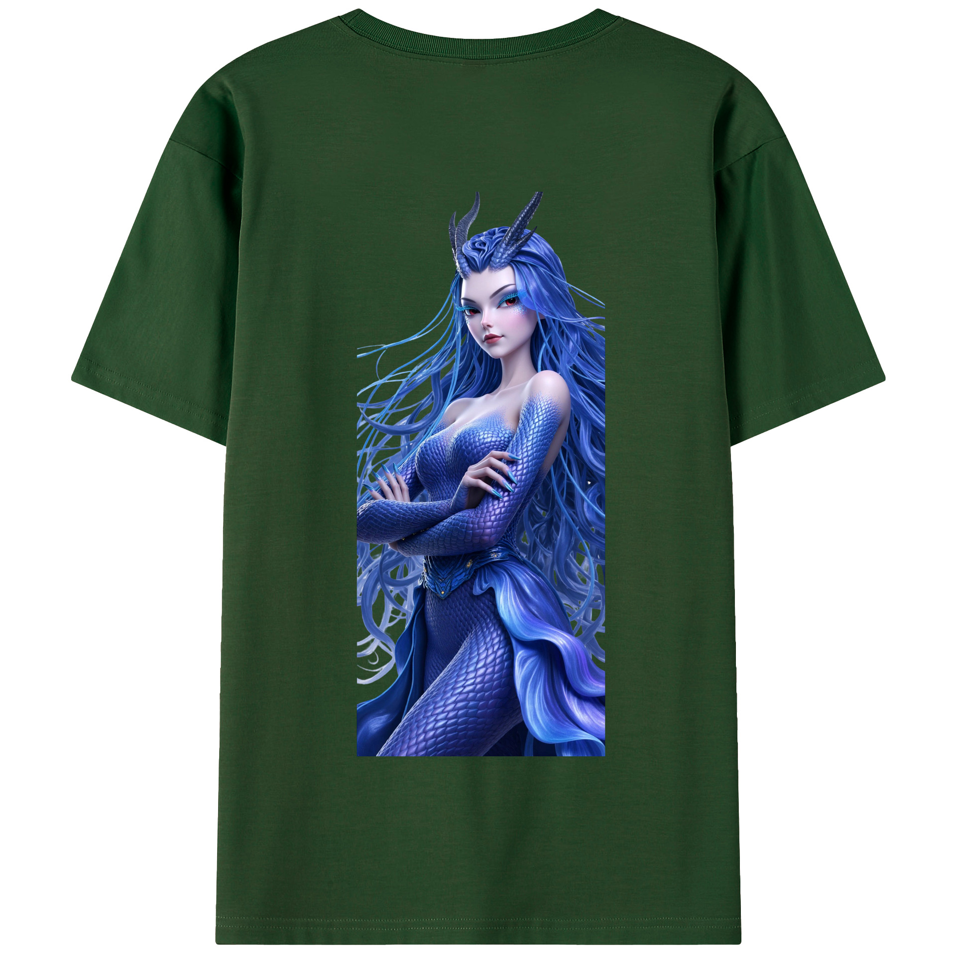 （画像用） Ne Zha 2 ナタ 魔童の大暴れ 綿100％半袖Tシャツ（背面プリント）